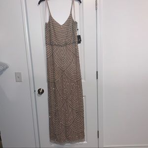 Adrianna Papell Beaded Blouson Gown